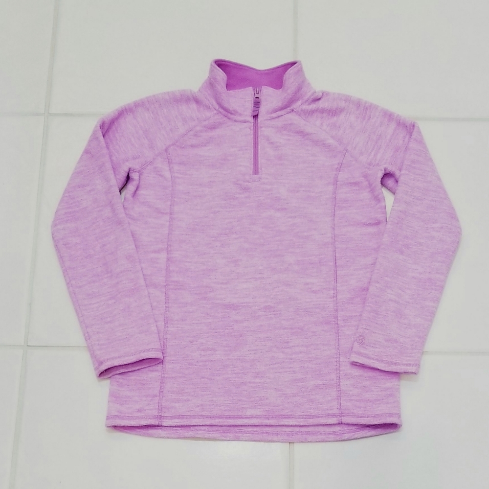 Champion Heathered Purple Long Sleeve ¼ Zip Fleece Pullover XL 14-16 - Picture 2 of 8